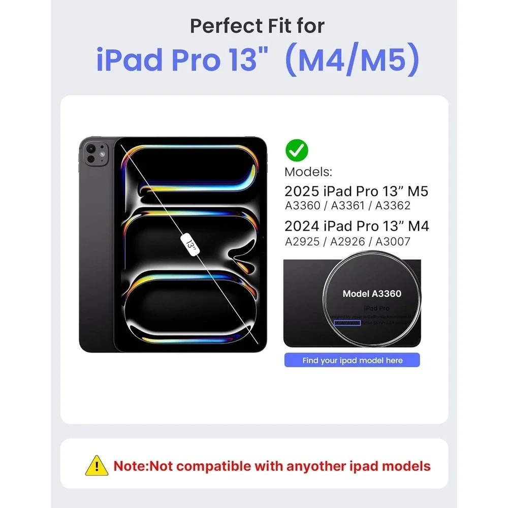 typecase EDGE+ Keyboard Case iPad Pro 13 M4 M5 Air 13 M2 M3 White Backlit Detach